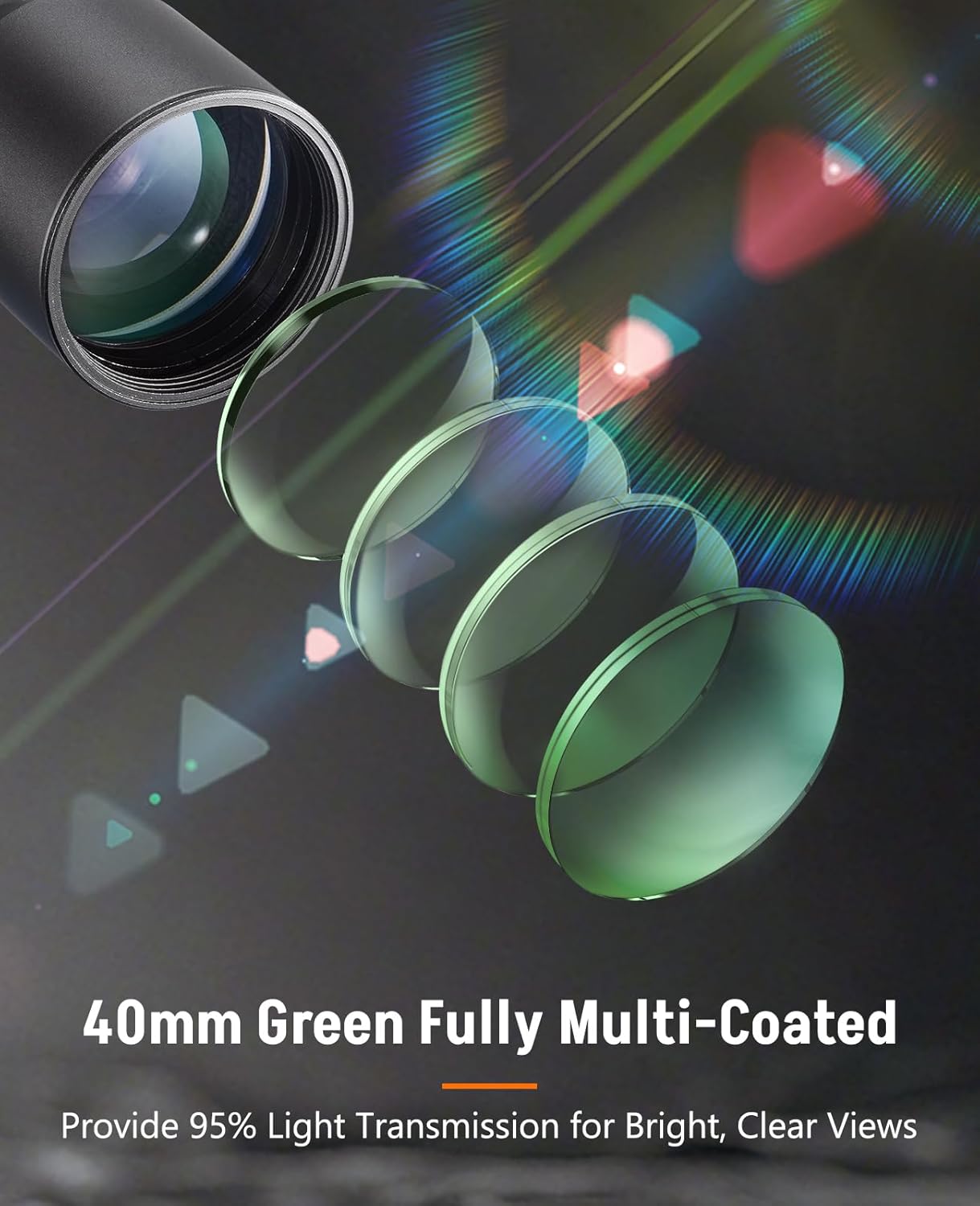 Midten 3-9x40 Compact Rifle Scope, Mil-Dot Reticle, Locking Turret, Zero Reset, 1 inch Tube SFP Riflescope with 20mm Scope Rings