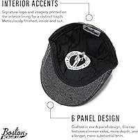 Vista 3 de The Original Boston Scally Gorra The Scrapper Newsboy Gorra plana 6 paneles de algodón ajustado para hombre Carbón
