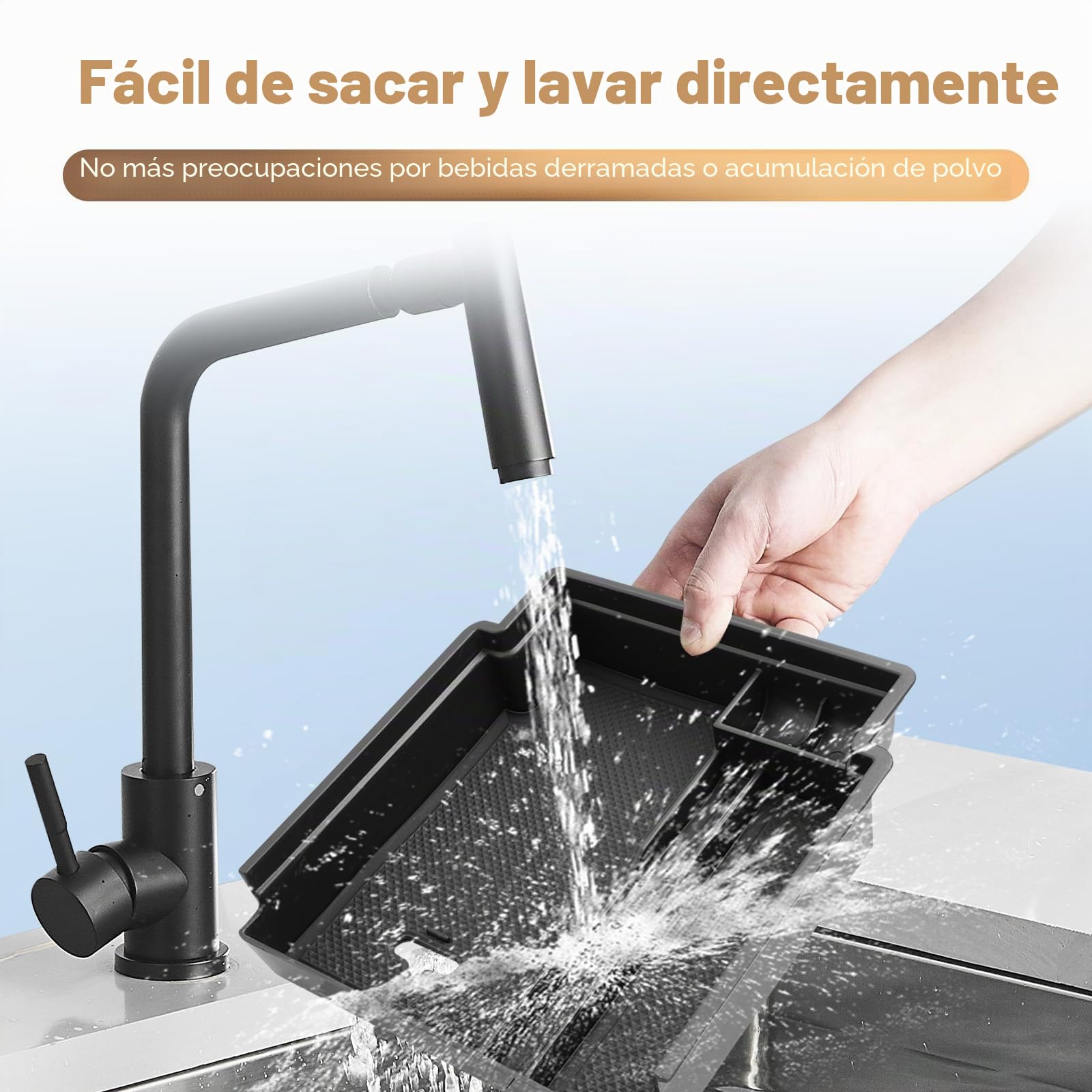 YEE PIN Para caja de almacenamiento Evoque compatible con Range Rover Evoque 2022 2023, consola central, organizador para reposabrazos, accesorios con alfombrilla antideslizante