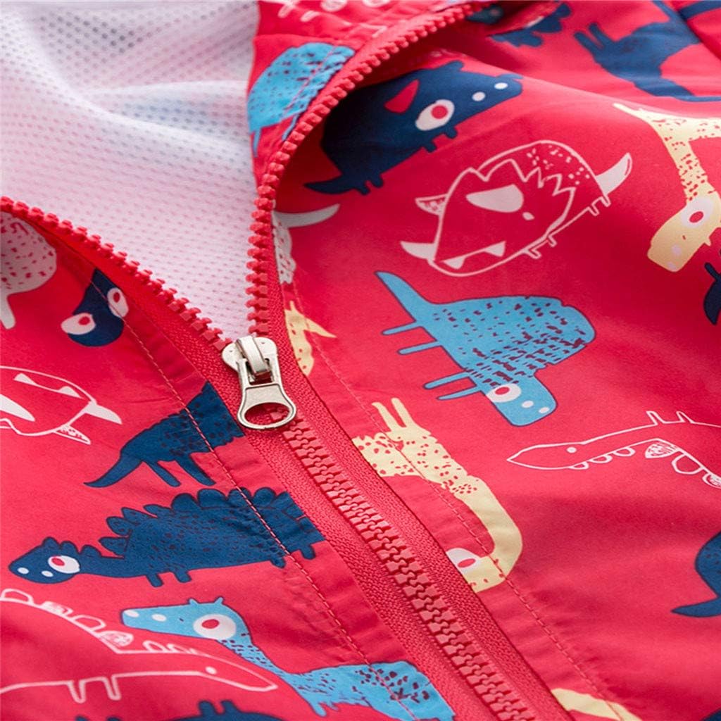 WOCACHI Boys Girls Windbreaker, Toddler Little Kids Cartoon Hooded Windproof Coat Zipper Drawstring Jacket Outwear: Clothing, Shoes & Jewelry