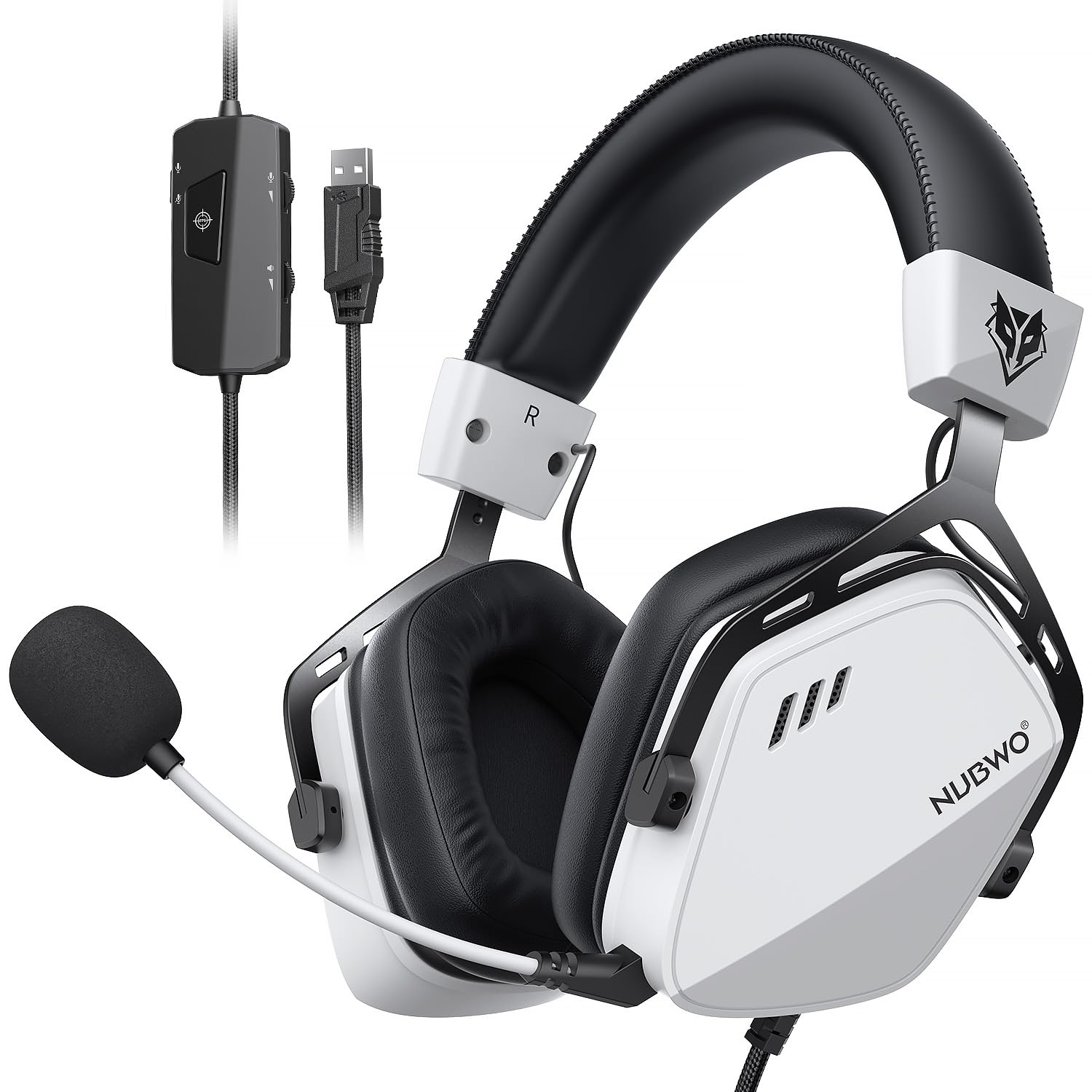 NUBWO HG03 Wired Gaming Headset for PC, FPS-Tuned, Noise-Canceling Mic