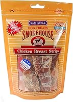Vista 1 de Smokehouse Tiras de pechuga de pollo 100% naturales para perros, 4 onzas