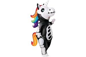 Enchanting Inflatable Skeleton Unicorn Costume for Bewitching Halloween Revelry