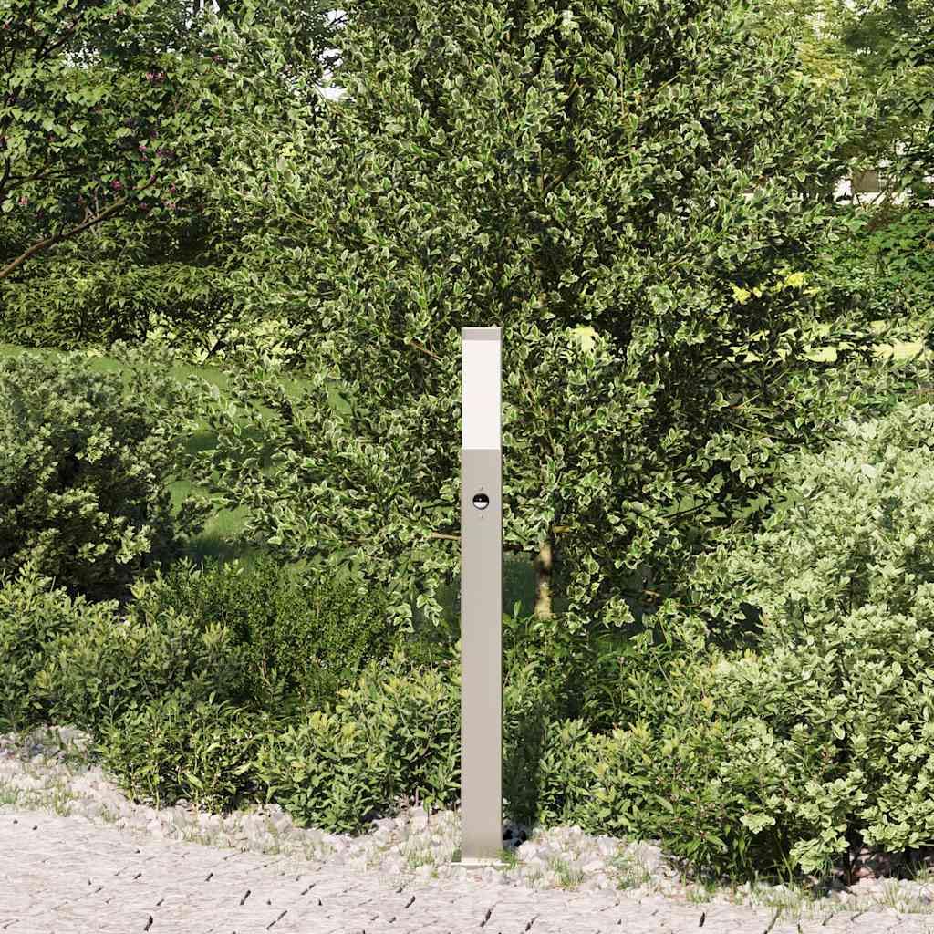 Lampada a colonna con sensore in acciaio inox, altezza 80 cm, IP44, resistente alle intemperie, con diffusore per terrazza, giardino e vialetto, rilevatore di movimento, illuminazione esterna