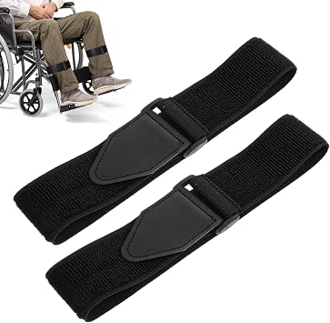 2 PCS Wheelchair Foot Straps, Wheelchair Leg Strap Wheel Chair Feet Restraint Wheelchairs Footrest Restraint Footrest Replacement for Prevent Sliding Legs Feet