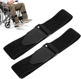 2 PCS Wheelchair Foot Straps, Wheelchair Leg Strap Wheel Chair Feet Restraint Wheelchairs Footrest Restraint Footrest Replacement for Prevent Sliding Legs Feet