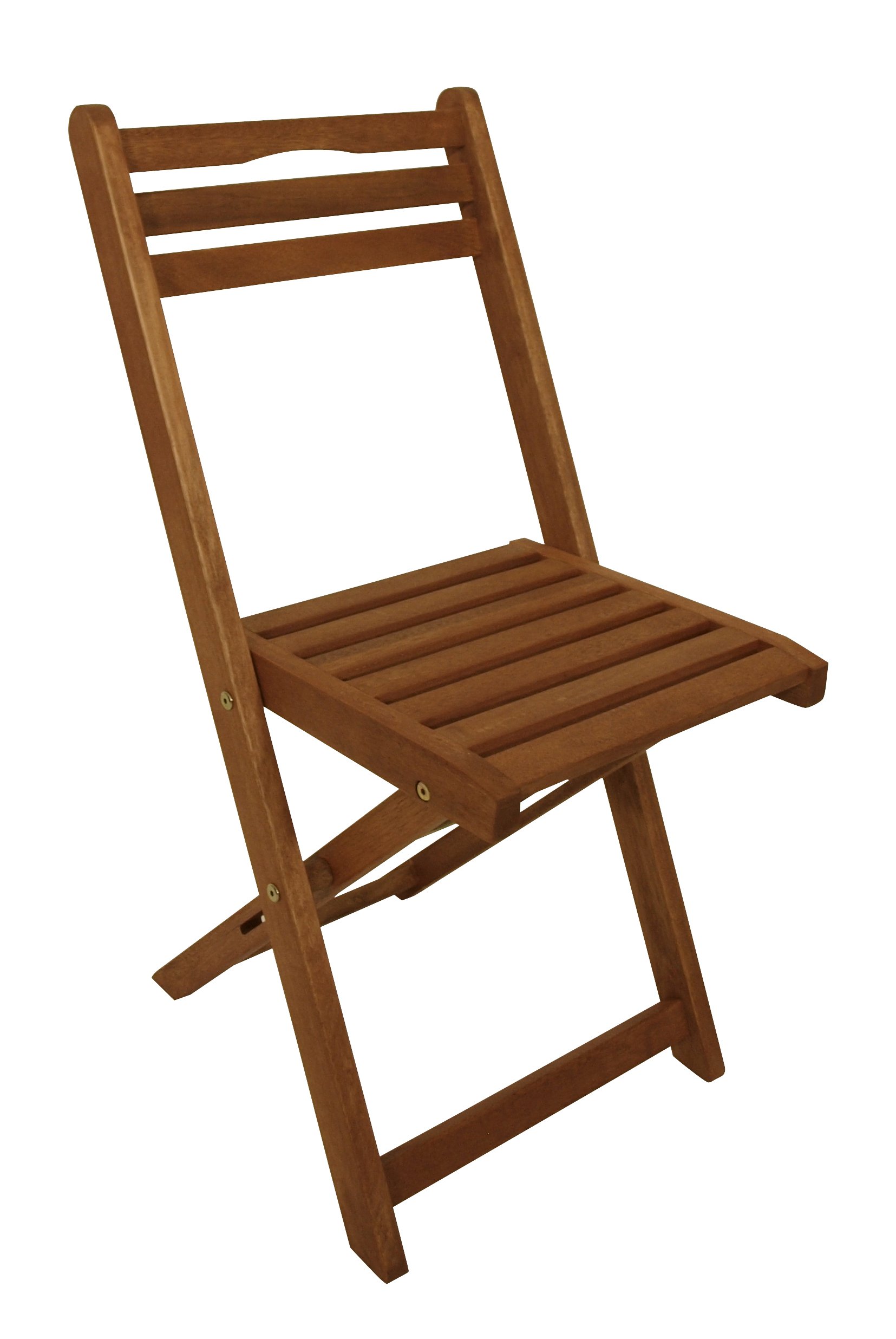DEGAMO 2X Holz Klappstuhl Gartenstuhl, Eukalyptus braun geölt, FSC®-Zertifiziert, Outdoor