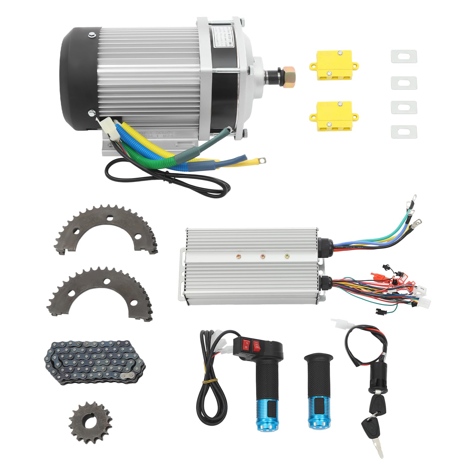 Kompletny zestaw silnika DC, 1500 W, 60 V, elektryczny bezszczotkowy silnik & Control, 27,5 N.m, obciążenie 500-600 kg, 3-biegowy silnik bezszczotkowy do gokartów, wózków wydmowych