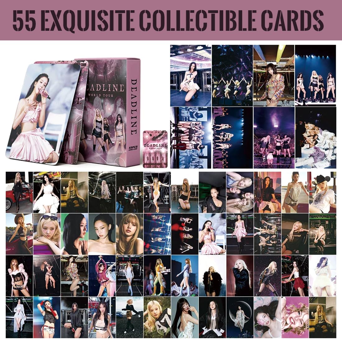 Kpop BP Cartes à Collectionner Born Pink World Tour 55 Lomo Cartes