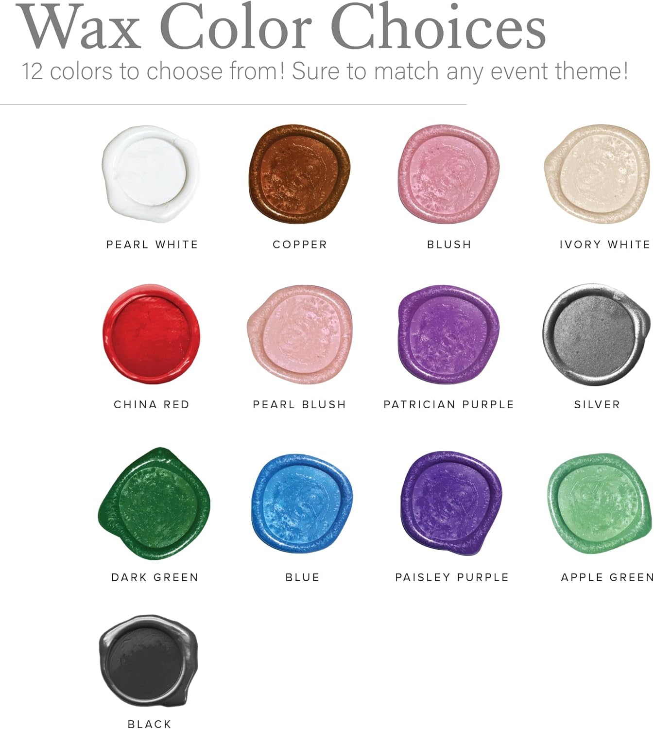 Infusion Personalized Wax Seal Monogram Stickers - Elegant Self-Adhesive Envelope Seals with 16 Monogram Designs - Perfect for Invitations, Cards, & Party Favors - 25 Pack (3447)