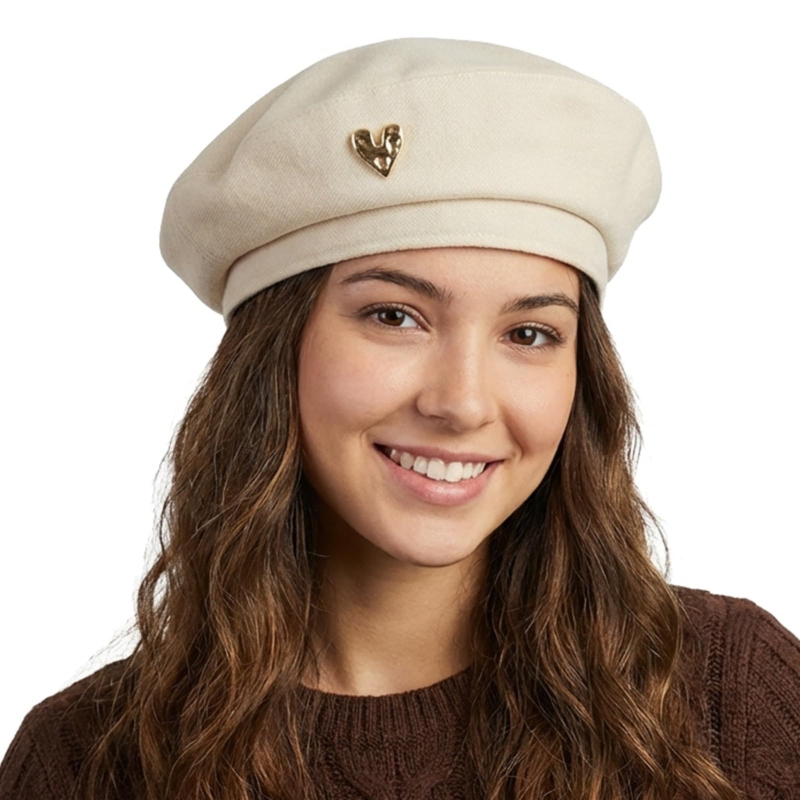 HIQIU Stilvolle Baskenmütze Damen Koreanische Baumwolle Barett Cap Malermütze Klassishe Künstler Beret Hut für Frühling Herbst