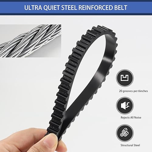 Miniatura 5 de Correa de transmisión 37561R.S para puerta de garaje de 7 pies, cinturón de apertura de puerta de garaje Genie de 223 pulgadas y ensamblaje de bala