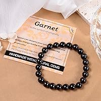 Vista 602 de MASSIVE BEADS Pulsera elástica de yoga hecha a mano con piedra natural, cristal curativo, energía, regalos para adultos unisex de 0.157 in, 0.236