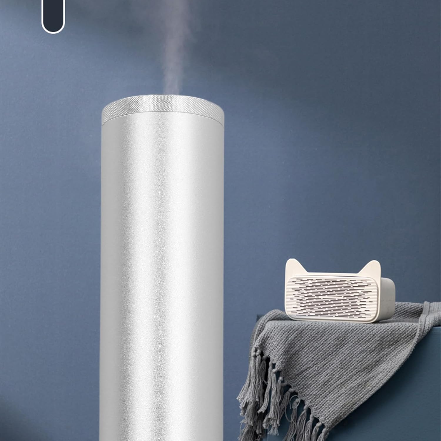 Smart Aromatherapy Diffuser, Rechargeable Modern 120ML Large Capacity Diffuser, Waterless Aromatherapy, Essential Oil Diffuser for Home Scent Humidifier (Silver)