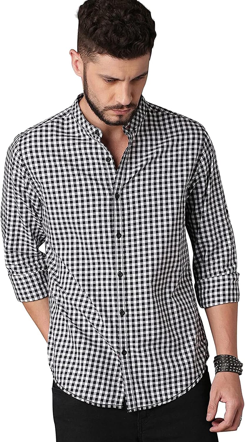 IndoPrimoMen's Solid Regular Fit Shirt