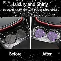 Vista 6 de NBTEPEM 4pcs Bling Car Cup Holder Coaster, 2.75 inch Anti-Slip Shockproof Universal Car Coasters Insert Bling Crystal Rhinestone Automotive