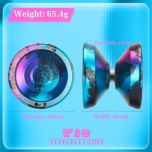 Miniatura 2 de YOYOSTUDIO T16 Yoyo profesional receptivo, Yoyo de doble propósito para niños principiantes, Yoyo insensible para adultos con herramienta de