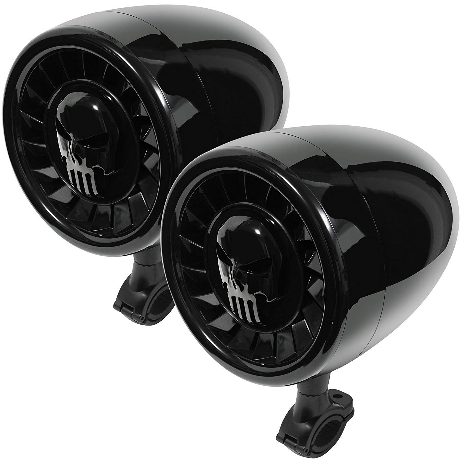 Altoparlanti stereo Bluetooth marini impermeabili da 5 pollici ad alte prestazioni Sistema audio Bass Boat per impieghi gravosi con ingresso USB e AUX, ideale per motocicli ATV/UTV/RZR