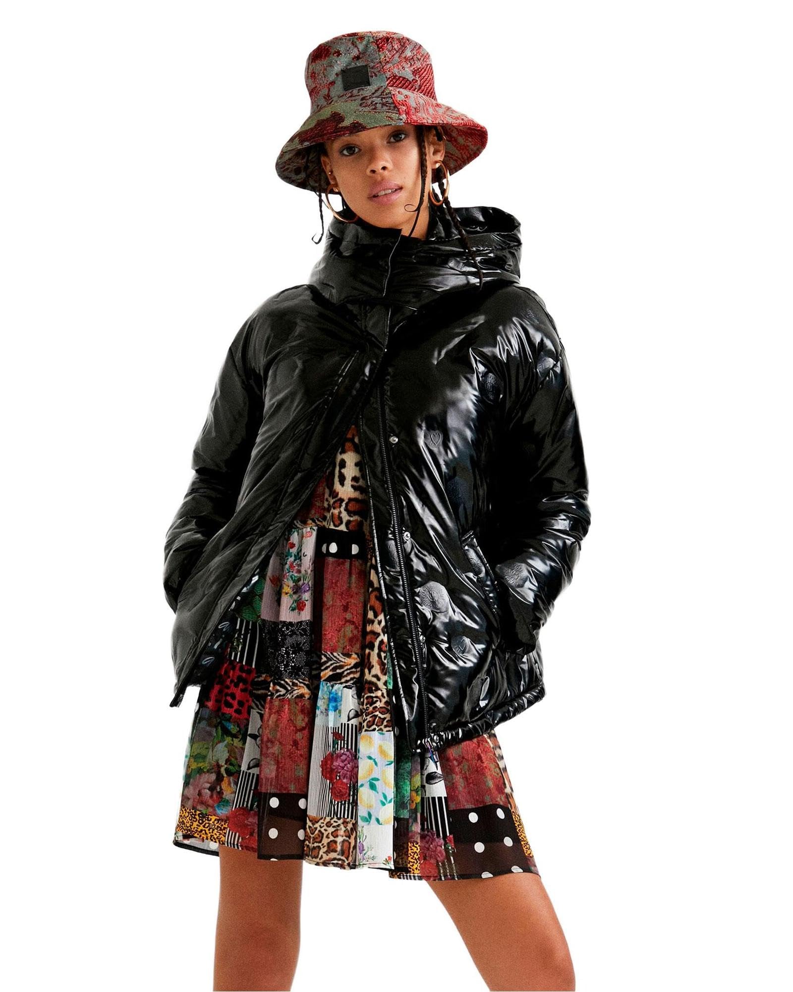 Desigual, Damen, Jacken, Schwarzk, SGröße: