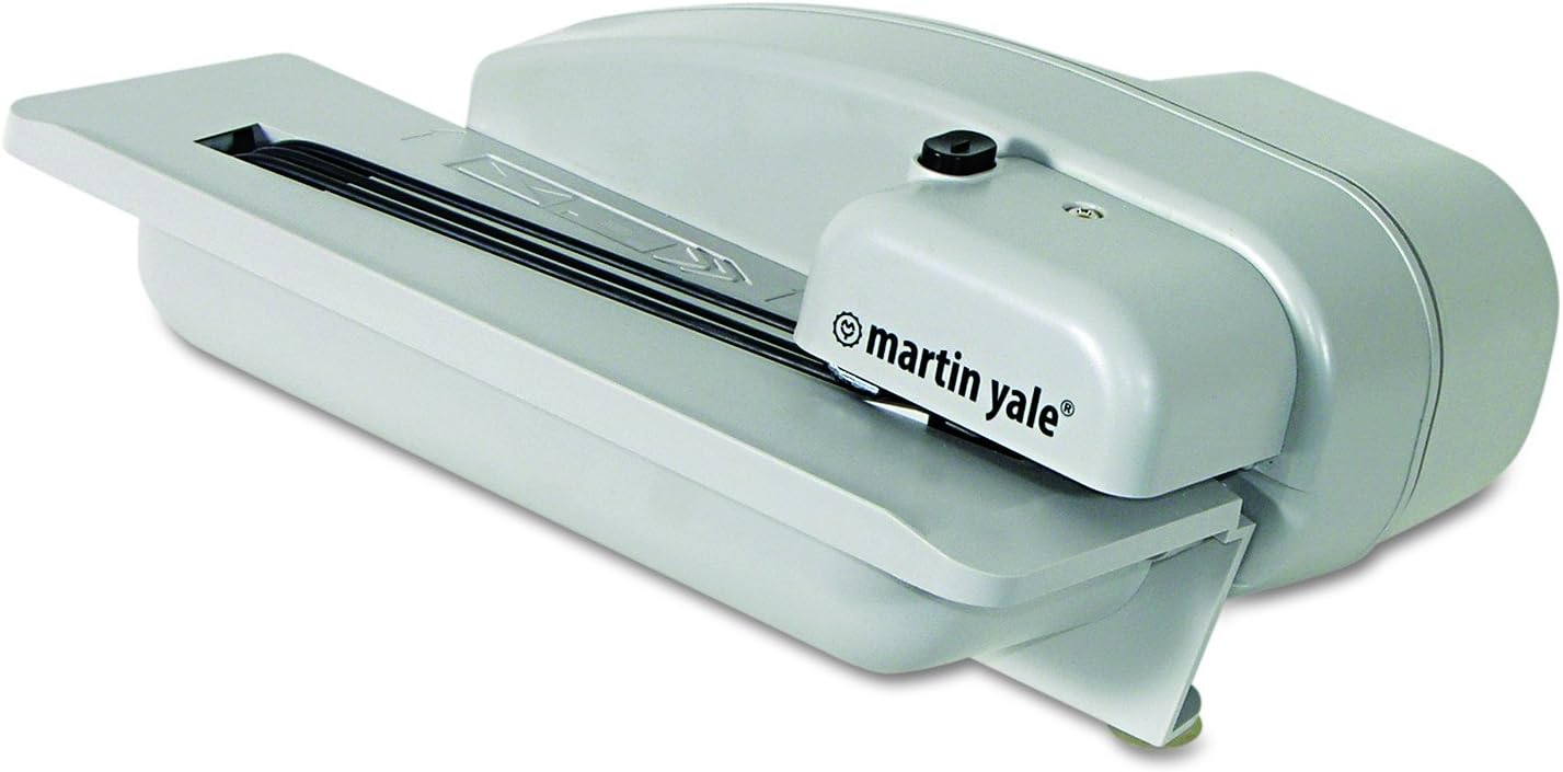 1628 Desktop Letter Opener with Concealed Blade, Gray, 8"x10-1/2"x4-3/4" Dimensions; Electric Operating Mode; 3000 Envelopes Per Hour; 1" Stack Capacity