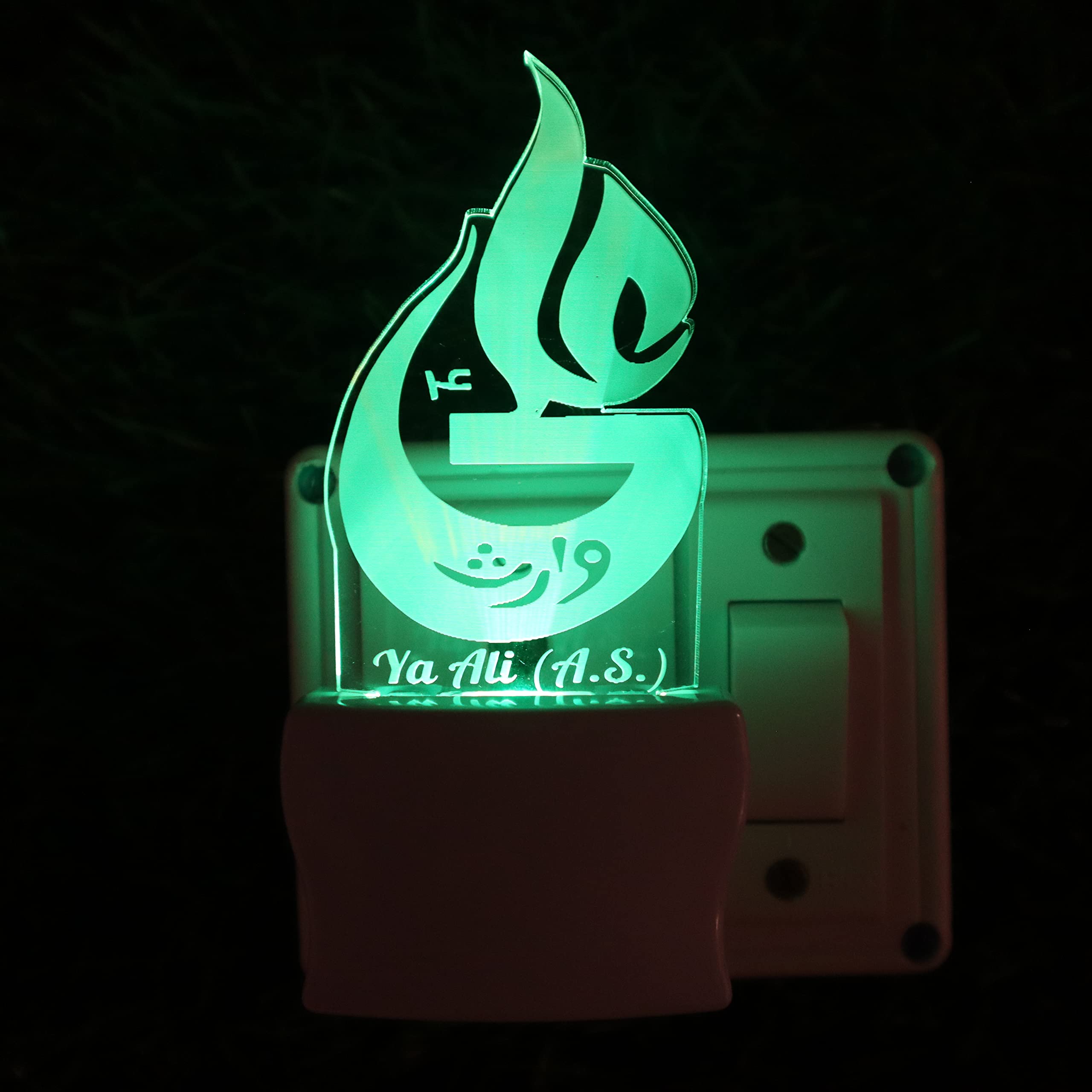 Bollywood Designer YA ALI 3D Optical Illusion Acrylic Night Lamp, 7 Colors RGB Auto Colour Changing LED Plug and Play Night Light, Office Light, Best for Gift - Pack of 1 (SD166,Multicolour, 3 Inch) 4