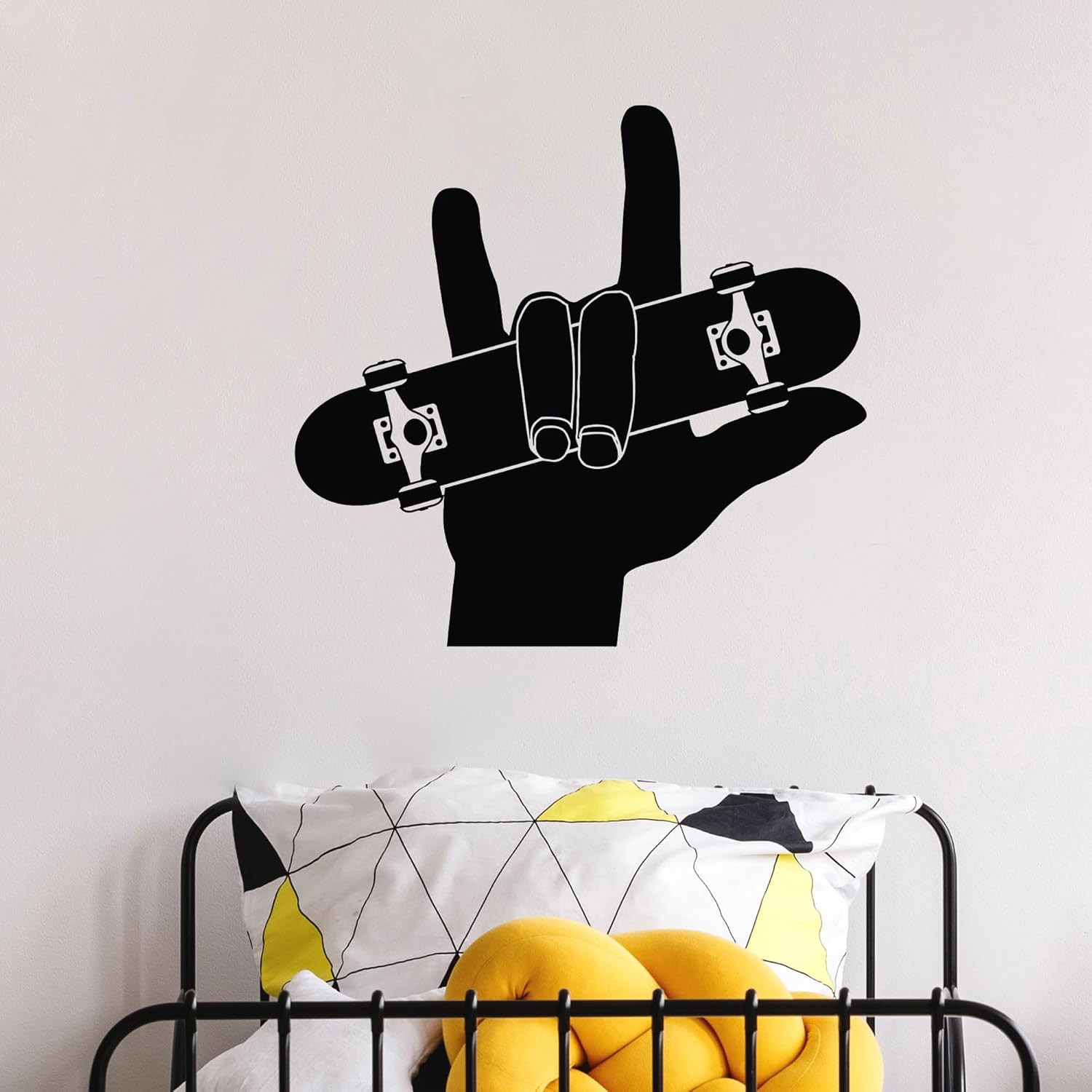 Large Vinyl Wall Decal Skateboard Teen Room Sports Skateboarding Stickers (ig3329) Black