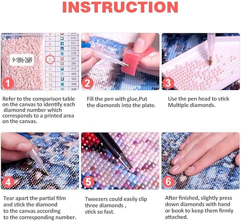 Miniatura 5 de Paquete de 4 kits de pintura de diamantes 5D para adultos kits de arte de diamantes de animales pintura de puntos de diamante de vaca con diamantes