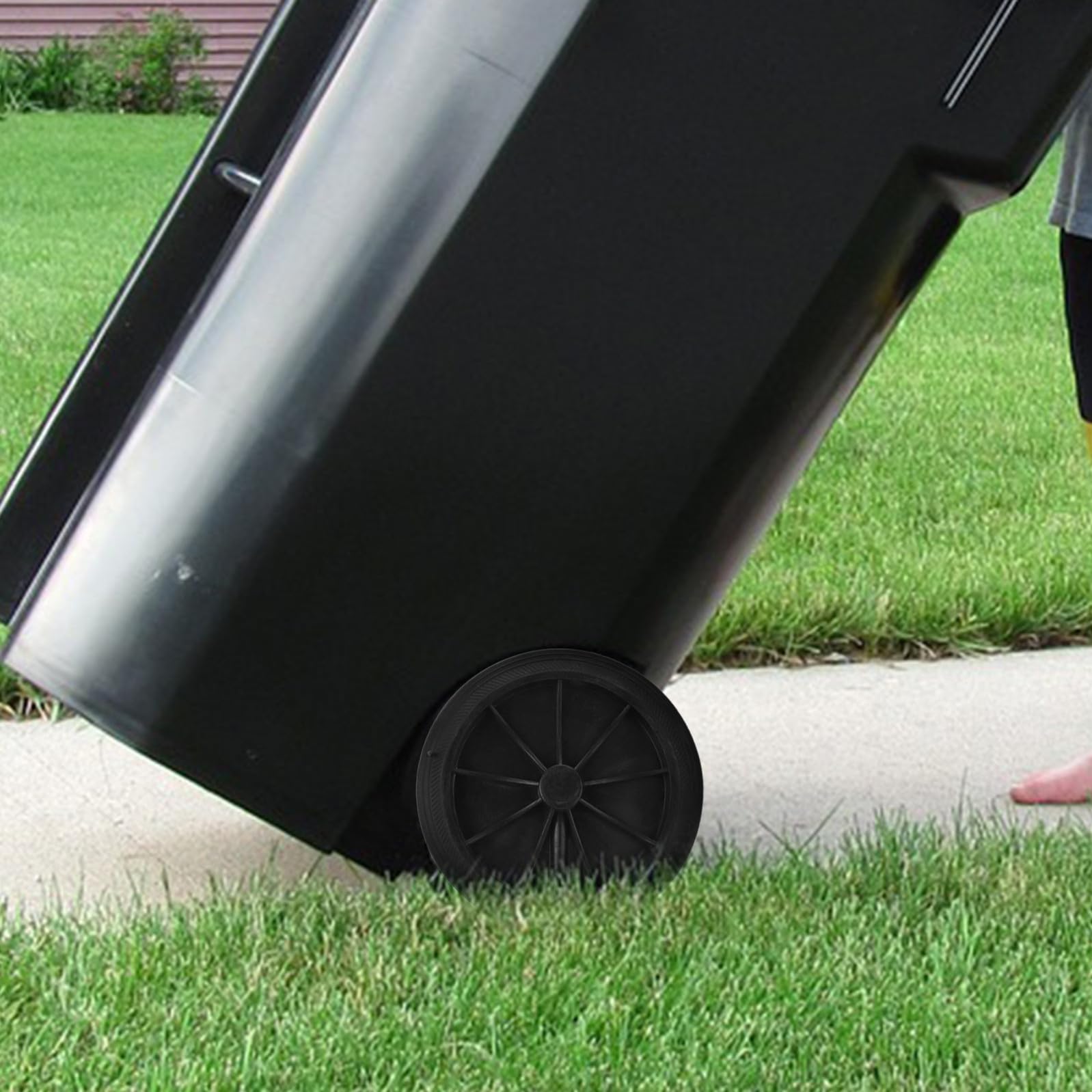 Alasum Ruote Nero 2 per Pezzi Bidoni di Spazzatura della Ricambio in Plastica Foro 2,3cm Facilità di Manutenzione Maggiore Mobilità Pattumiera Esterno