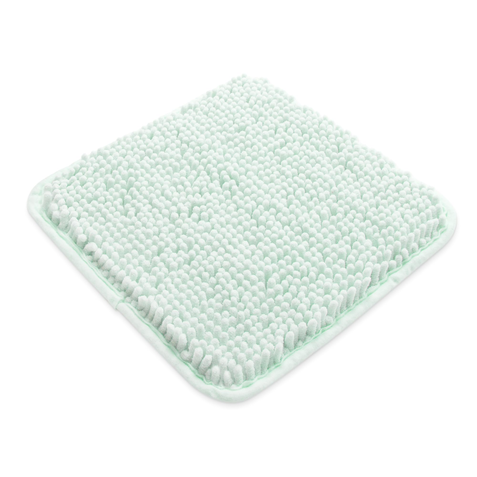 Yeaban Mini Bath Rugs 12 x 12 inches, Thick Chenille Bath Mats, Absorbent, Washable, Non-Slip, Plush and Soft Bath Mats for Bathroom, Shower, Sink (Bathhouse Blue) — image 1