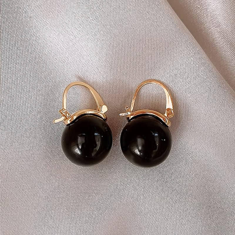 HUGE TOMATO 925 Sterling Silver Simulated Shell Pearl Earrings for Women Trendy, Big Pearl Drop Earrings Leverback Stud,18K Gold Plated Large Pearl Hoop Dangle Hypoallergenic Jewelry 14mm - Image 6