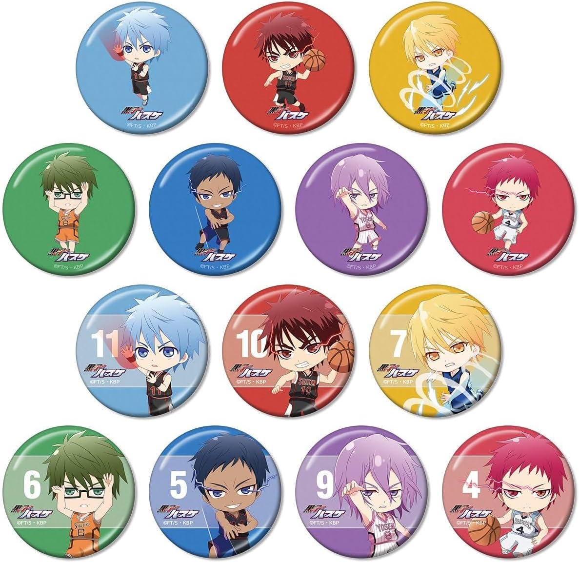 Kuroko's Basketball Trading Chibi Character Special Moves Ver. Metallic Can Badge (Unit/Box) [Complete Box/14 Packs] Colleize Official Merchandise Officially Licensed