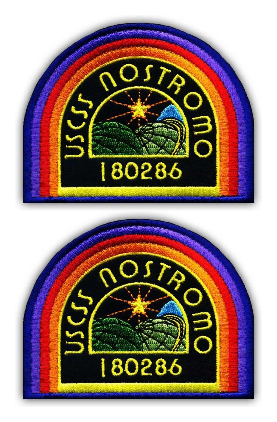 PatchionSet of Two - USCSS Nostromo - Color - Sew-on - Embroidered Patch/Badge/Emblem