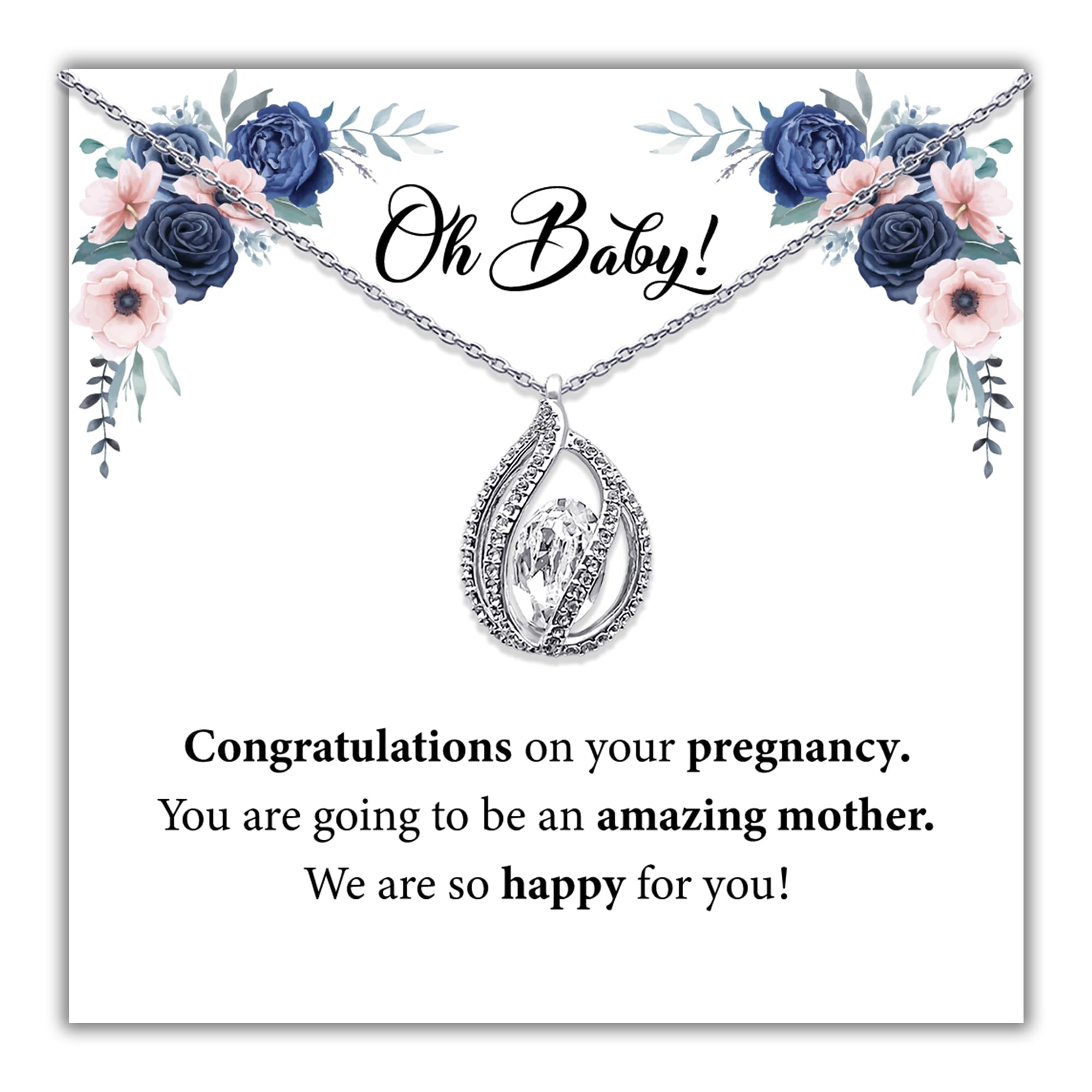 TRYNDI Pregnancy New Mom Gifts for Women – First Time Pregnancy Presents for Mom to Be, Mommy Necklace for Wife, Daughter, or Pregnant Friend – Best Expecting Mother Presents