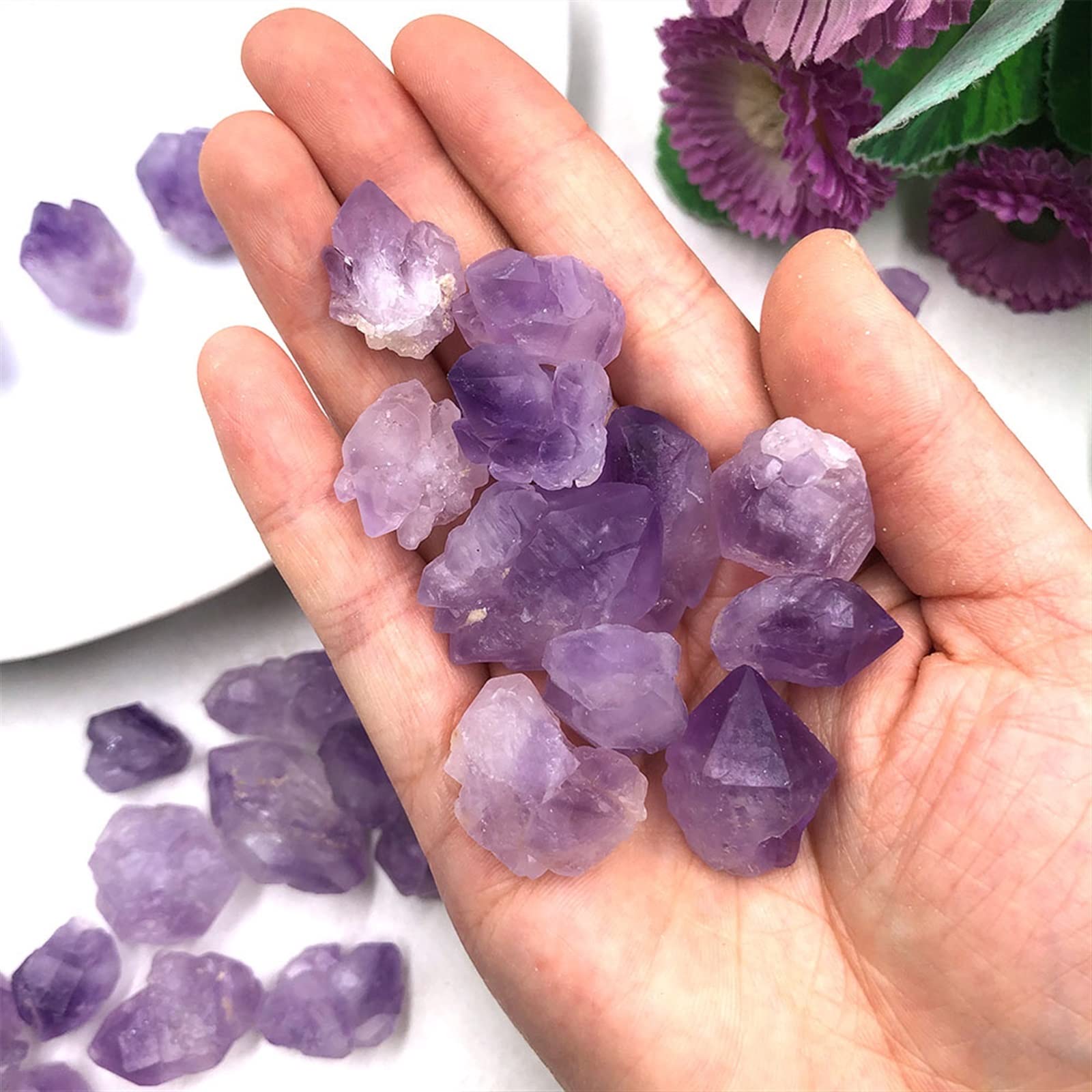 1 stück Zufällige Natürliche Lila Amethyst Blume Skelett Kristall Cluster Aquarium Home Room Decor Rock Stone ERTEYIN
