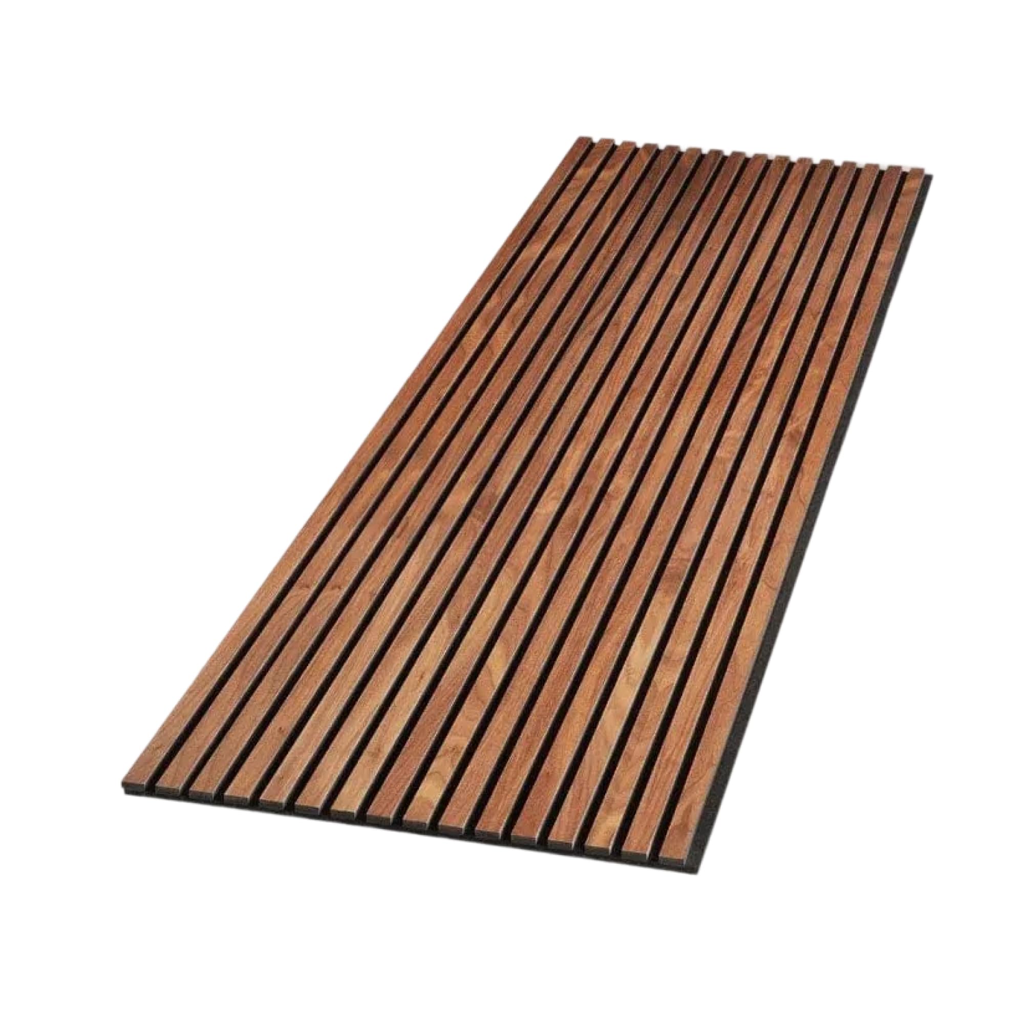 Photo 1 of WVH Luxury American Walnut Acoustic Slat Wood Wall Panels, Measures 118.11" x 25.20", Premium Finish, Interior Decor for Walls & Ceilings, Noise Cancelling & Sound Absorbing for Home & Office, 2pcs