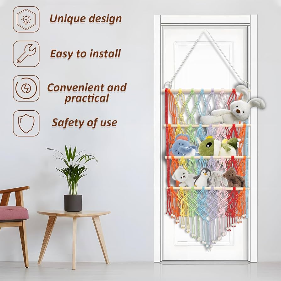 Red De Juguetes, Hamaca De Almacenamiento De Juguetes, Juguetes Tejidos, Hamaca, Organizador De Juguetes Muy Versatil