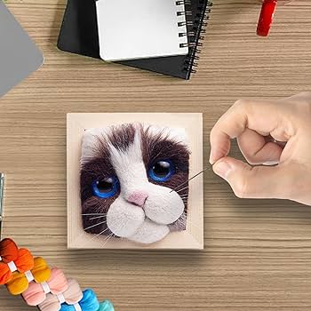 Amazon.co.jp: 羊毛フェルトキット 猫、動物ニードルフェルト