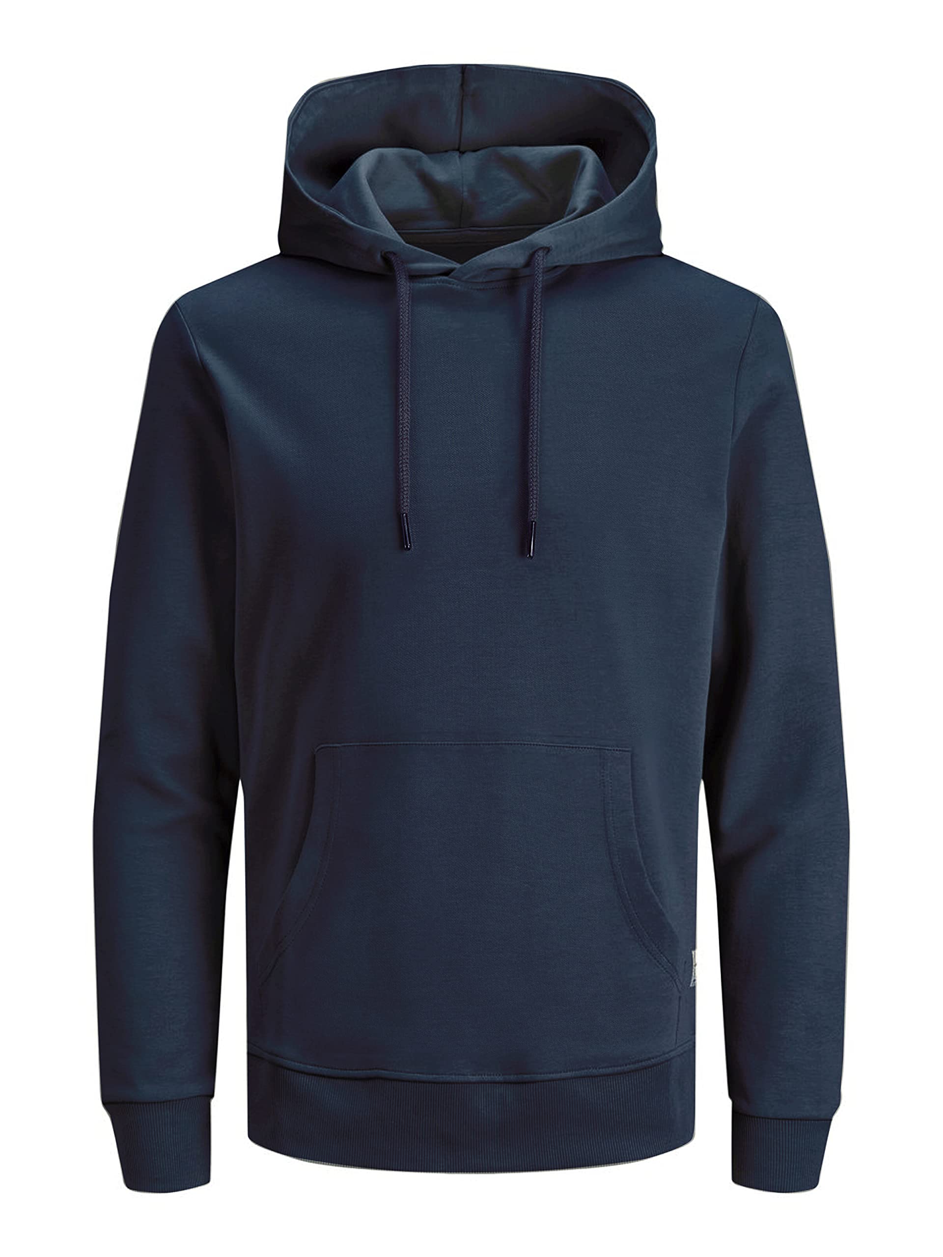 JACK & JONES Male Plain Hoodie, Blue (insignia blue), 3XL