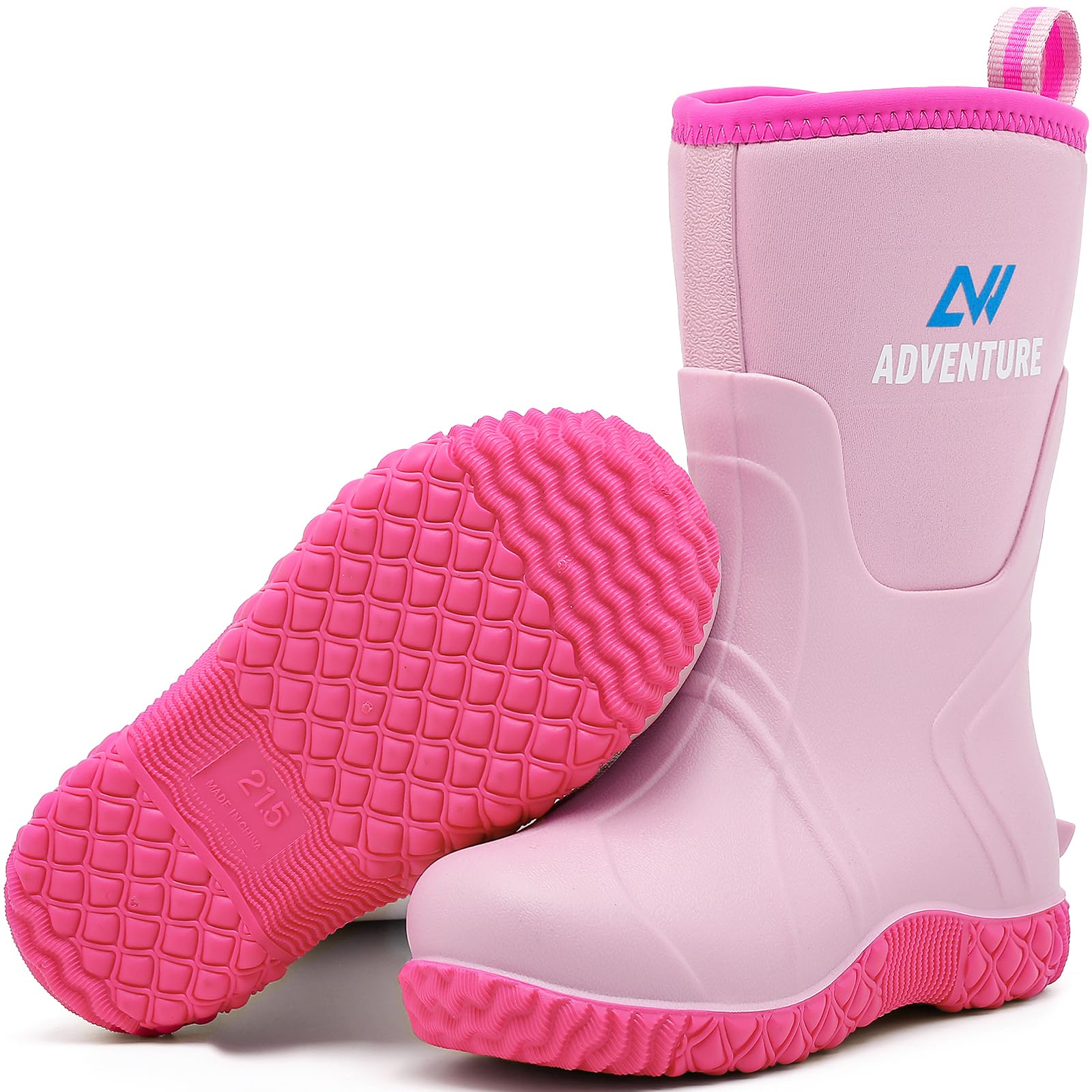 Kids Rain Boots for Boys Girls Waterproof Rubber Mud Boots Hunting Shoes