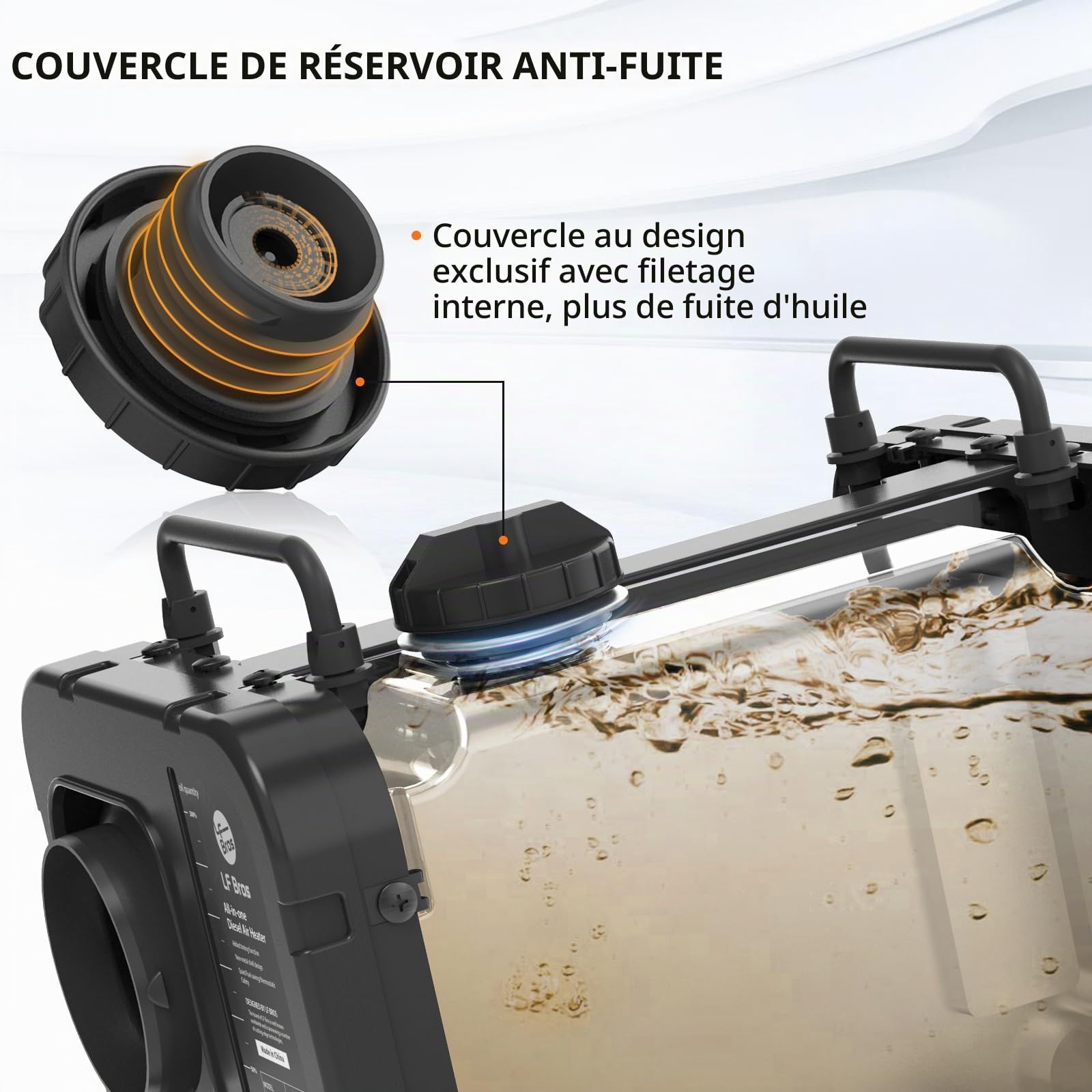 LF Bros Réchauffeur D'air Diesel 5KW, Version Plateau 12V/220V Chauffage Diesel de Stationnement, Chauffage Portable avec Minuterie Interrupteur LCD pour Camping, Tente, Bateau (Noir)