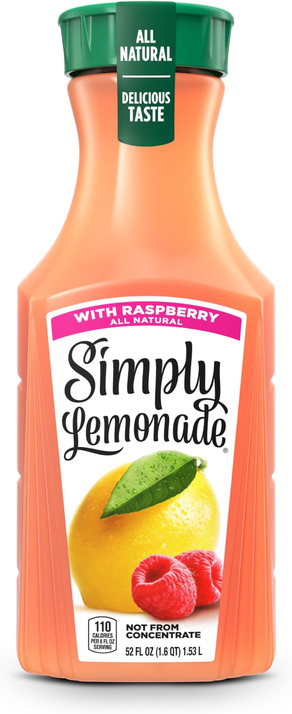 Lemonade with Raspberry All Natural, 52 Fl Oz Bottle