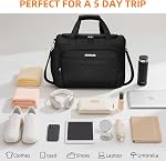 Travel Duffle Bag for Women, Underseat Carry On Luggage Bag Foldable Overnight Weekender Hospital Bag Lightweight Airplanes Personal Item Travel Tote Bag for Women Birthday Gifts, 16IN Black