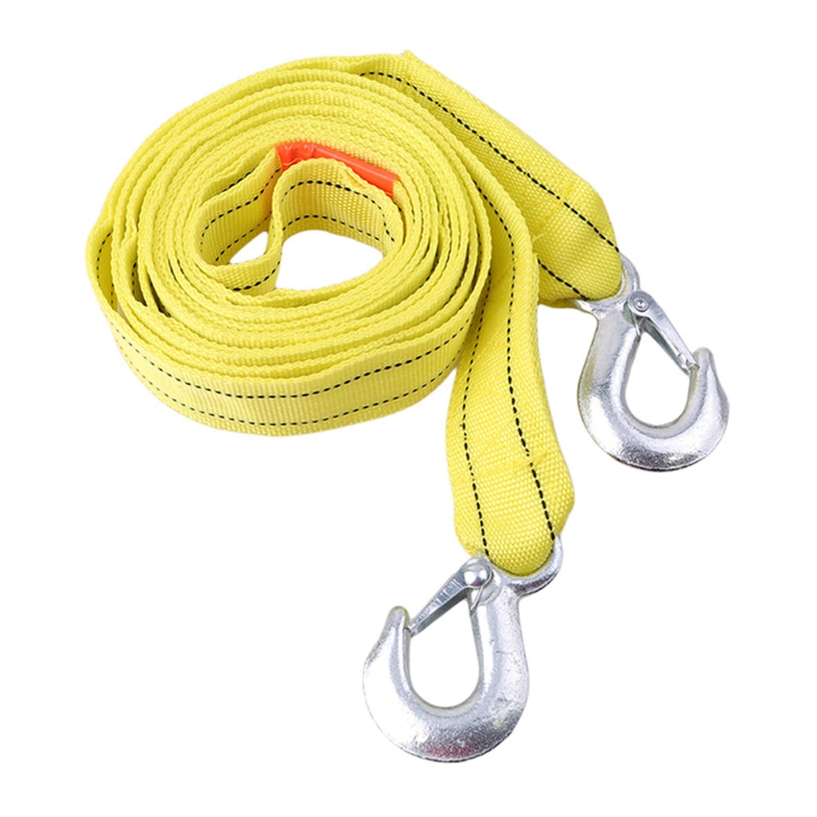 Winch Rope, Heavy Duty 3Tons Car Tow Cable Towing Pull Rope Strap Hooks Van Road Recovery Eagle Hook/U-Hook Ropes(Reflective Strip)