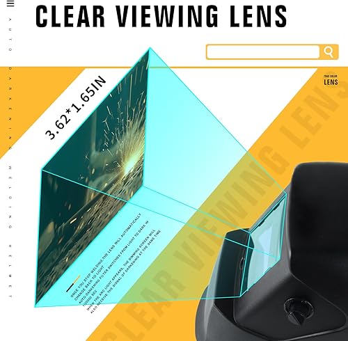 Miniatura 2 de Casco de soldadura con luz de color verdadero para oscurecer automáticamente, capucha de soldadura con energía solar con 2 sensores de arco de