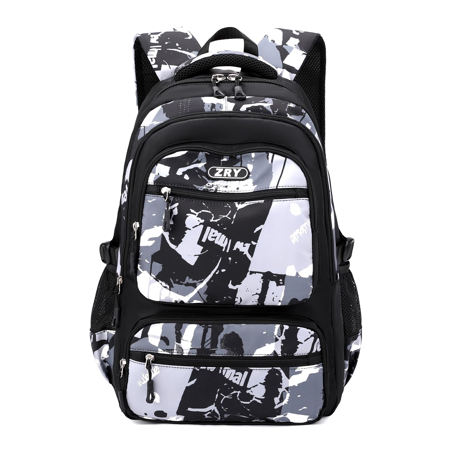 Amythe Mochila Escolar para Niño Adolescentes de 10 a 18 años - Informal, Elegante y Ligera - Mochila Colegio para Portátil de 15,6" para Secundaria, Instituto y Viajes -Negro