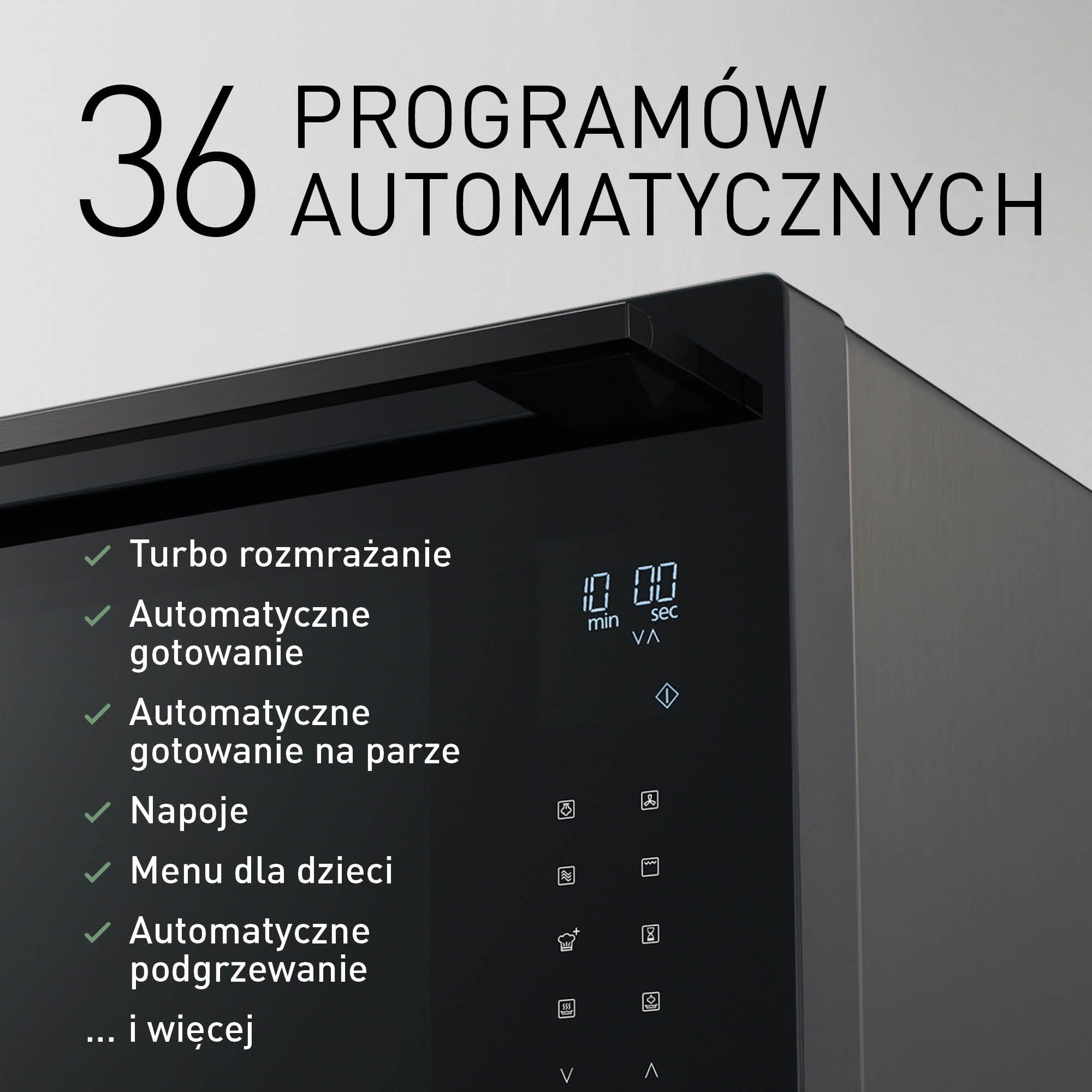 Panasonic NN-CS88L parowa kuchenka wielofunkcyjna 4w1 (31l, technologia inwerterowa, para 1300W, Konwekcja 30–230°C, grill 1300W, mikrofale 1000W)