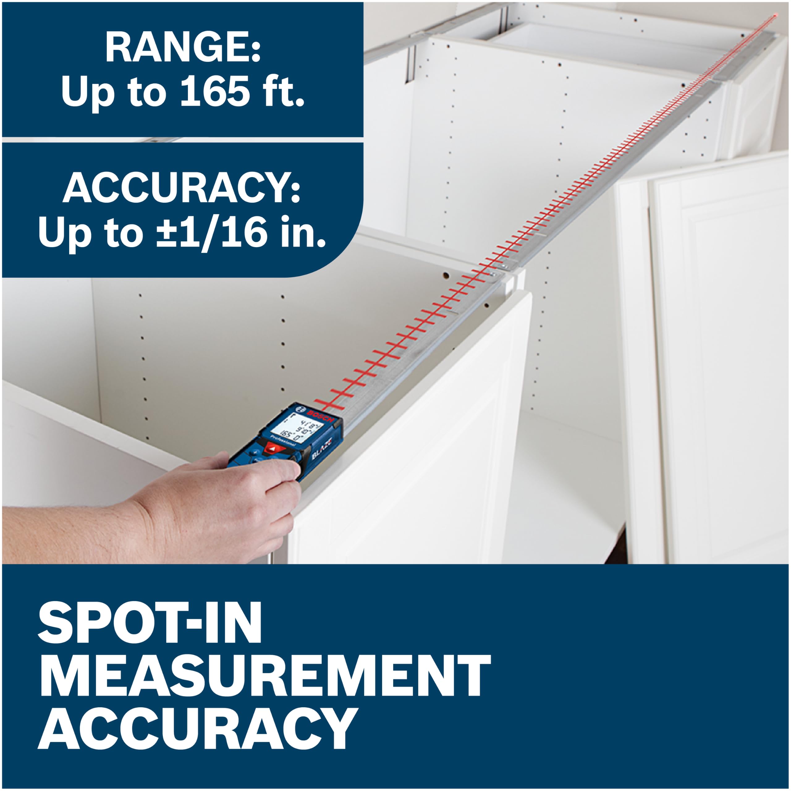 Bosch GLM165-40 Blaze Pro 165 Ft. Laser Measure, Laser Measuring Tool — Amazon image 3