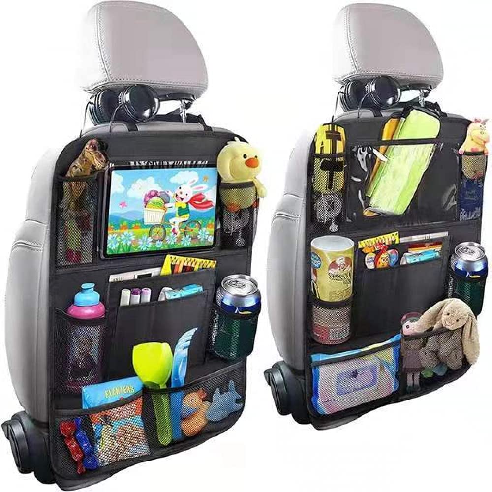 Siqi Backseat Organizer, Organisateur de Voiture pour Enfants avec Trou pour USB/Casque arrière Organisateur de siège de Voiture Organisateur de siège arrière pour Road Trip, collations pour Enfants,