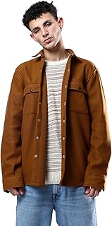 Ravin Solid Casual Long Sleeves Havana Winter Shirt, For Men, Brown, XS