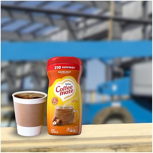 Miniatura 9 de Coffee mate Crema en polvo de avellanas, 15 onzas (paquete de 3) con cuchara de café By The Cup